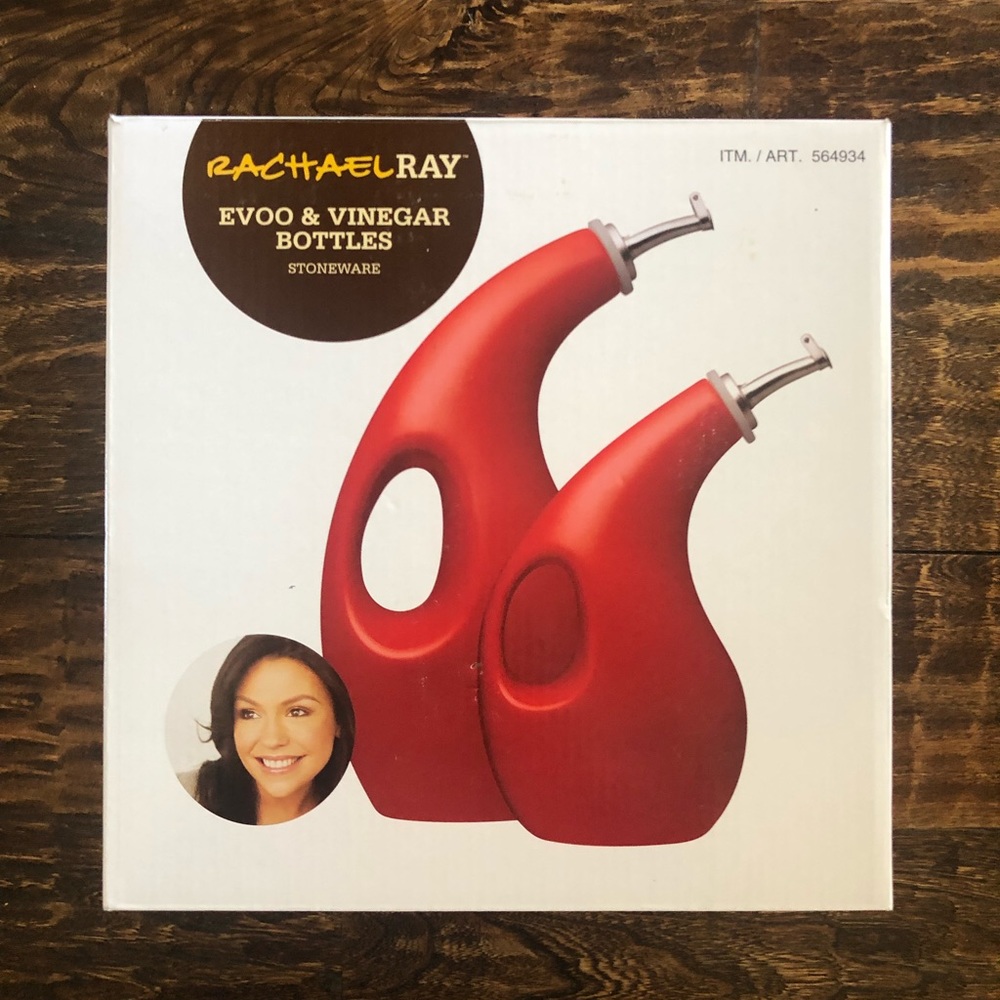 Rachel Ray Red EVOO & Vinegar Bottles - NWOT - Picture 1 of 4